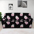 Pink Cupcake Pattern Print Sofa Cover