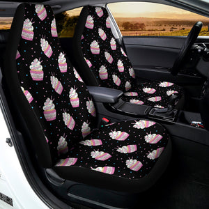 Pink Cupcake Pattern Print Universal Fit Car Seat Covers