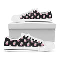 Pink Cupcake Pattern Print White Low Top Sneakers