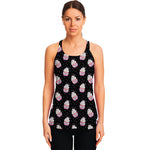 Pink Cupcake Pattern Print Women's Racerback Tank Top