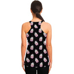 Pink Cupcake Pattern Print Women's Racerback Tank Top