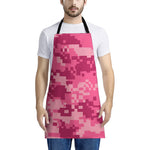Pink Digital Camo Pattern Print Apron