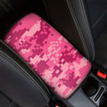 Pink Digital Camo Pattern Print Car Center Console Cover