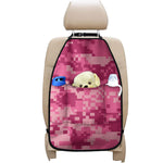 Pink Digital Camo Pattern Print Car Seat Organizers