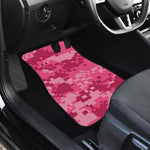 Pink Digital Camo Pattern Print Front and Back Car Floor Mats