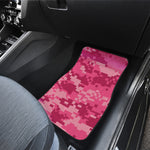 Pink Digital Camo Pattern Print Front and Back Car Floor Mats