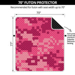 Pink Digital Camo Pattern Print Futon Protector