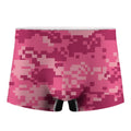 Pink Digital Camo Pattern Print Men's Boxer Briefs