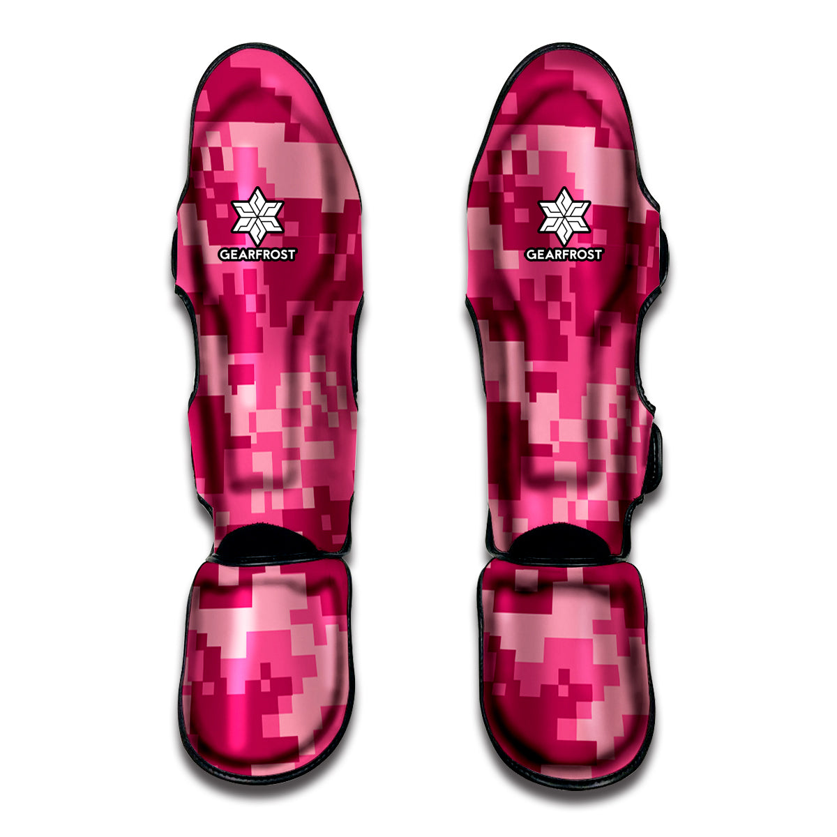 Pink Digital Camo Pattern Print Muay Thai Shin Guard