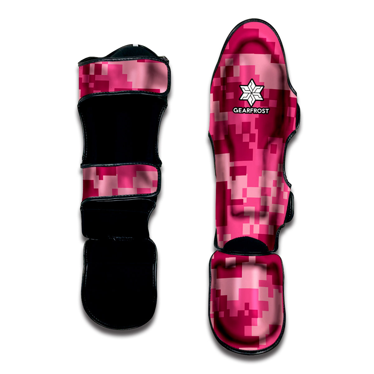 Pink Digital Camo Pattern Print Muay Thai Shin Guard