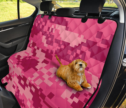 Pink Digital Camo Pattern Print Pet Car Back Seat Cover