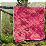 Pink Digital Camo Pattern Print Quilt