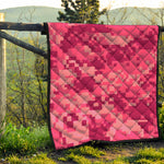 Pink Digital Camo Pattern Print Quilt