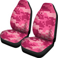 Pink Digital Camo Pattern Print Universal Fit Car Seat Covers