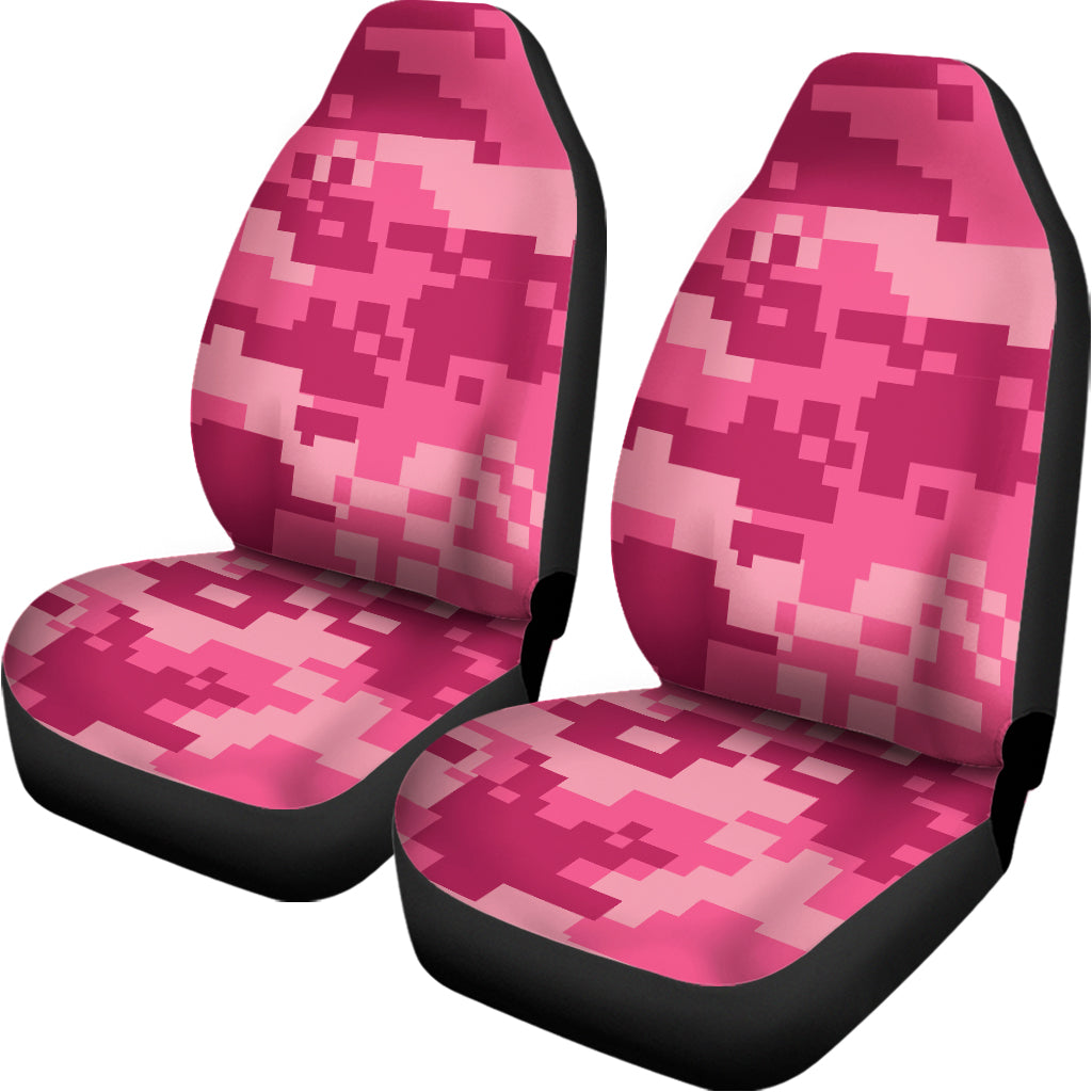 Pink Digital Camo Pattern Print Universal Fit Car Seat Covers