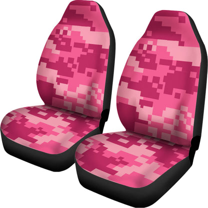 Pink Digital Camo Pattern Print Universal Fit Car Seat Covers
