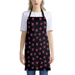 Pink Emo Skull Pattern Print Apron