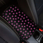 Pink Emo Skull Pattern Print Car Center Console Cover