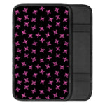 Pink Emo Skull Pattern Print Car Center Console Cover