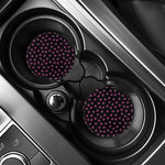 Pink Emo Skull Pattern Print Car Coasters