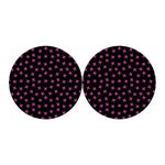 Pink Emo Skull Pattern Print Car Coasters