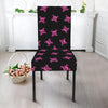 Pink Emo Skull Pattern Print Dining Chair Slipcover