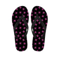 Pink Emo Skull Pattern Print Flip Flops