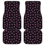Pink Emo Skull Pattern Print Front and Back Car Floor Mats