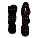 Pink Emo Skull Pattern Print Muay Thai Shin Guard