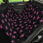 Pink Emo Skull Pattern Print Pet Car Back Seat Cover