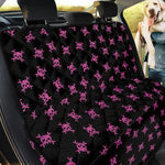 Pink Emo Skull Pattern Print Pet Car Back Seat Cover