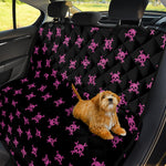 Pink Emo Skull Pattern Print Pet Car Back Seat Cover