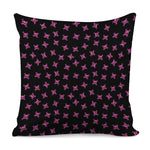 Pink Emo Skull Pattern Print Pillow Cover