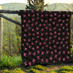 Pink Emo Skull Pattern Print Quilt