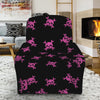 Pink Emo Skull Pattern Print Recliner Slipcover