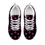 Pink Emo Skull Pattern Print White Sneakers