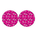 Pink Emo Symbols Pattern Print Car Coasters