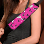 Pink Emo Symbols Pattern Print Car Seat Belt Covers