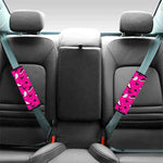 Pink Emo Symbols Pattern Print Car Seat Belt Covers