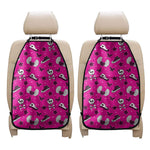 Pink Emo Symbols Pattern Print Car Seat Organizers
