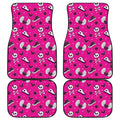 Pink Emo Symbols Pattern Print Front and Back Car Floor Mats