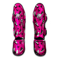 Pink Emo Symbols Pattern Print Muay Thai Shin Guards
