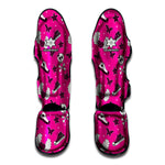 Pink Emo Symbols Pattern Print Muay Thai Shin Guard