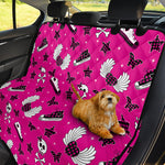 Pink Emo Symbols Pattern Print Pet Car Back Seat Cover