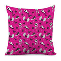 Pink Emo Symbols Pattern Print Pillow Cover