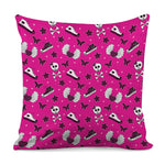 Pink Emo Symbols Pattern Print Pillow Cover
