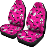 Pink Emo Symbols Pattern Print Universal Fit Car Seat Covers