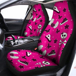 Pink Emo Symbols Pattern Print Universal Fit Car Seat Covers