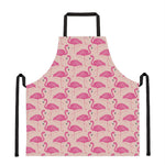 Pink Flamingo Pattern Print Apron