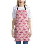 Pink Flamingo Pattern Print Apron